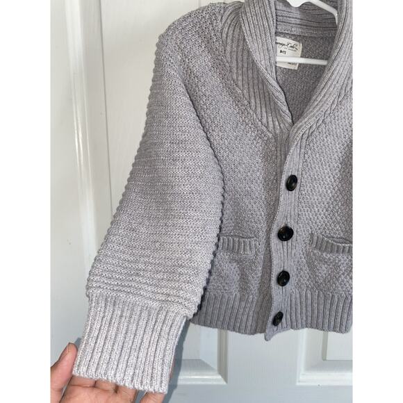 Vtg Boys Grey Cardigan Size 4 Sovereign Code long sleeve button down - Picture 2 of 7